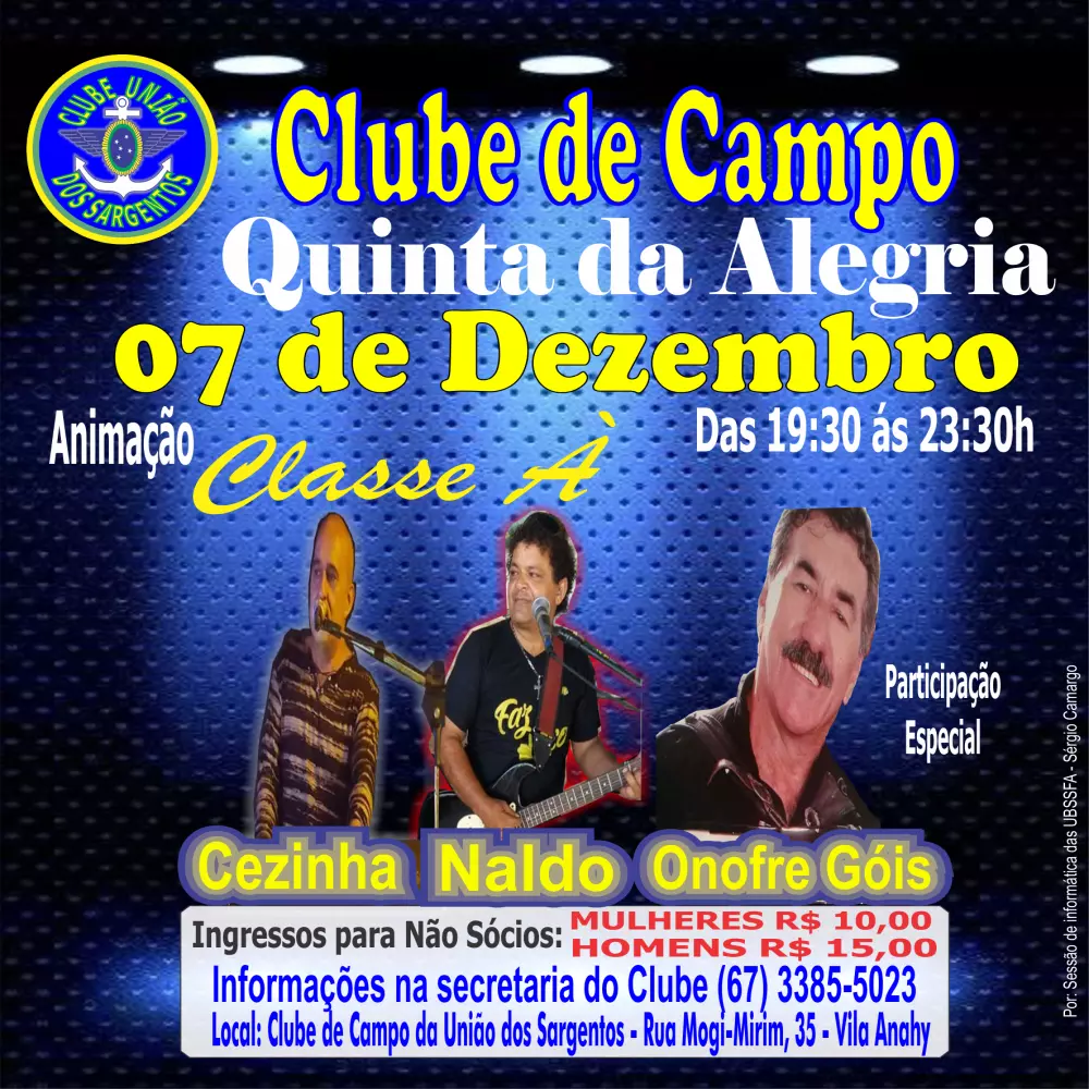 Quinta da Alegria no Clube de Campo 07/12/2023